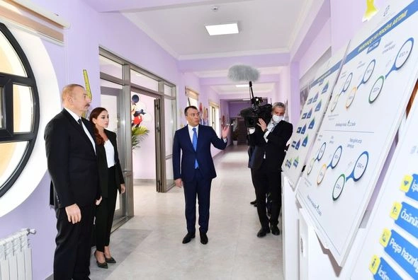 Prezident və birinci xanım yeni yaşayış kompleksinin açılışında iştirak etdilər — YENİLƏNİB Prezident və birinci xanım yeni yaşayış kompleksinin açılışında iştirak etdilər — YENİLƏNİB
