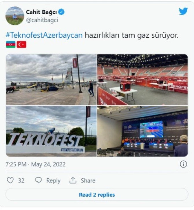 Səfir Cahit Bağcıdan “Texnofest” PAYLAŞIMI Səfir Cahit Bağcıdan “Texnofest” PAYLAŞIMI