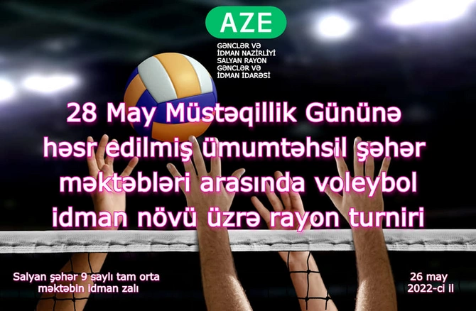 Salyanda voleybol üzrə rayon birinciliyi keçirildi — FOTOLAR