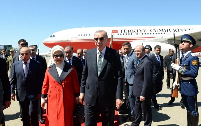 Rəcəb Tayyib Ərdoğan Azərbaycana işgüzar səfərə gəldi — FOTOLAR