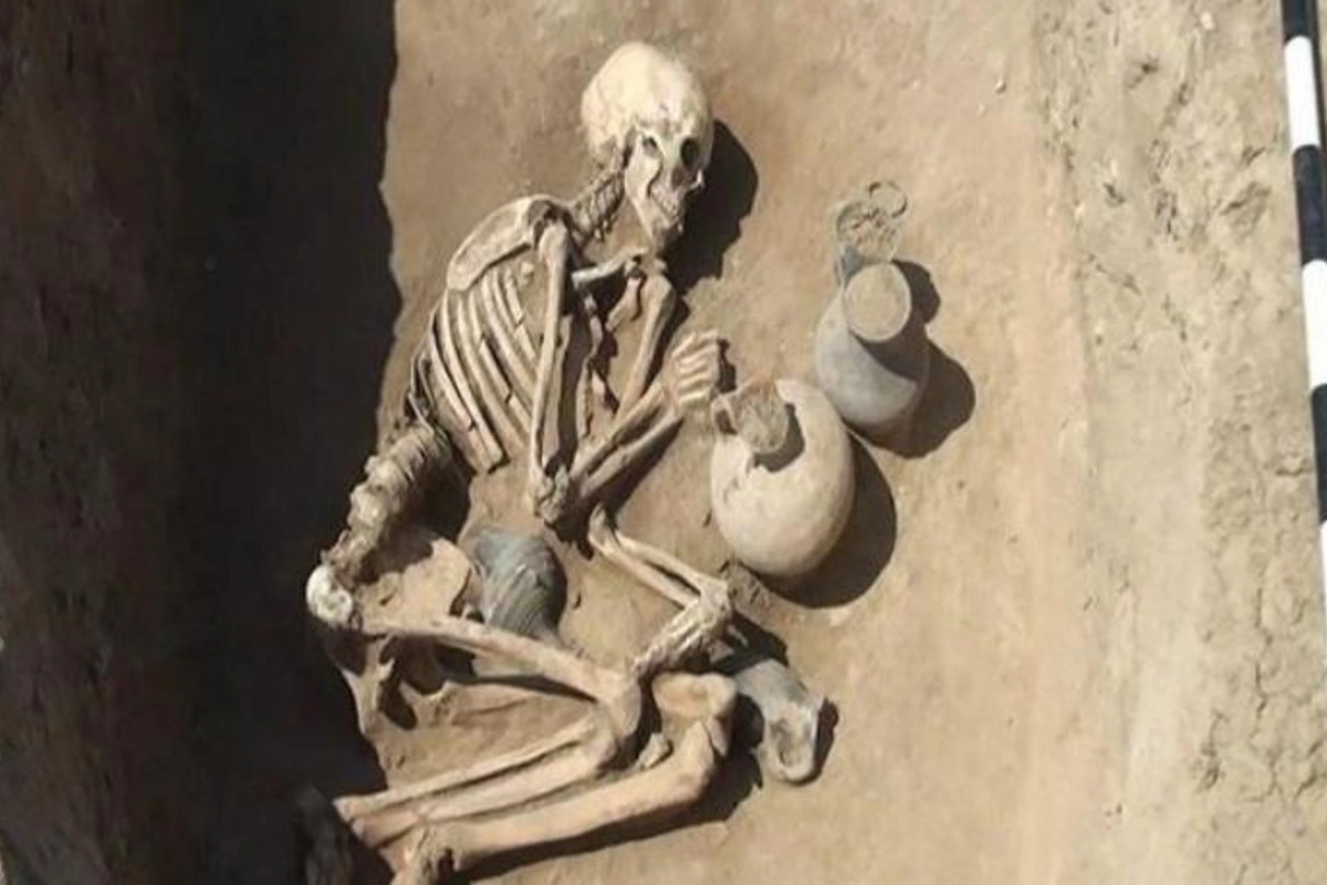 Goranboyda eradan əvvəl IX-VIII əsrlərə aid insan skeletləri aşkarlandı —FOTOLAR