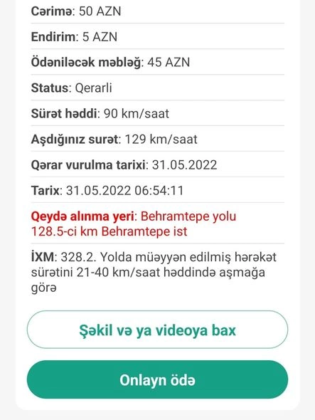 Radara düşən YPX avtomobilinin cəriməsi başqasına gəldi — RƏSMİ AÇIQLAMA Radara düşən YPX avtomobilinin cəriməsi başqasına gəldi — RƏSMİ AÇIQLAMA