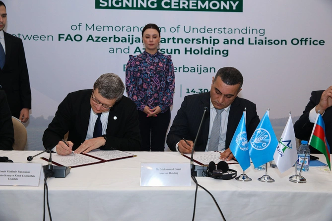 FAO və “Azərsun Holdinq” arasında əməkdaşlıq memorandumu imzalandı — FOTOLAR