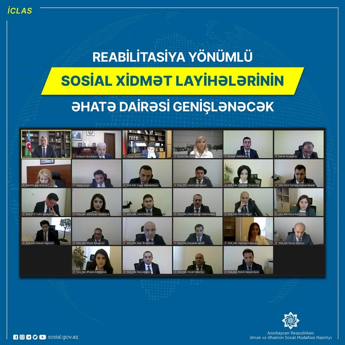 Reabilitasiya yönümlü sosial xidmət layihələrinin əhatə dairəsi genişlənəcək