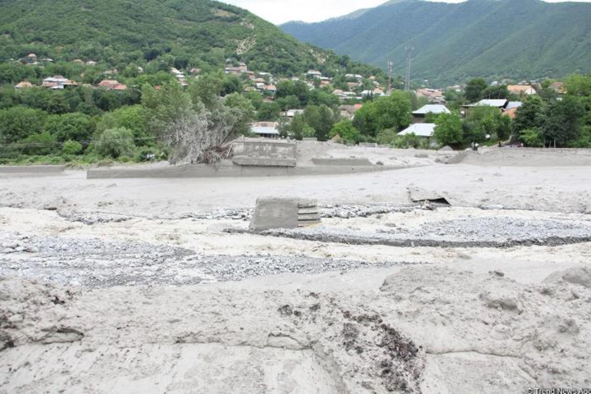 Naxçıvanda leysan yağıb, Dübəndi çayından sel keçib