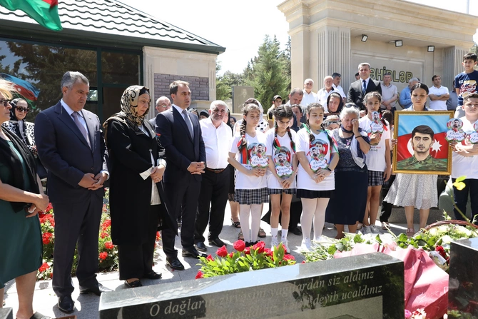 Abşeronda şəhid Elçin Həsənlinin 29-cu doğum günü qeyd edildi — FOTOLAR