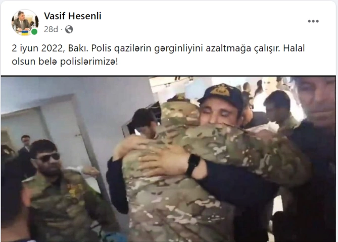 Azərbaycanda polis əməkdaşının bu addımı alqışlandı — FOTOLAR