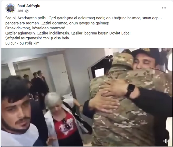 Azərbaycanda polis əməkdaşının bu addımı alqışlandı — FOTOLAR