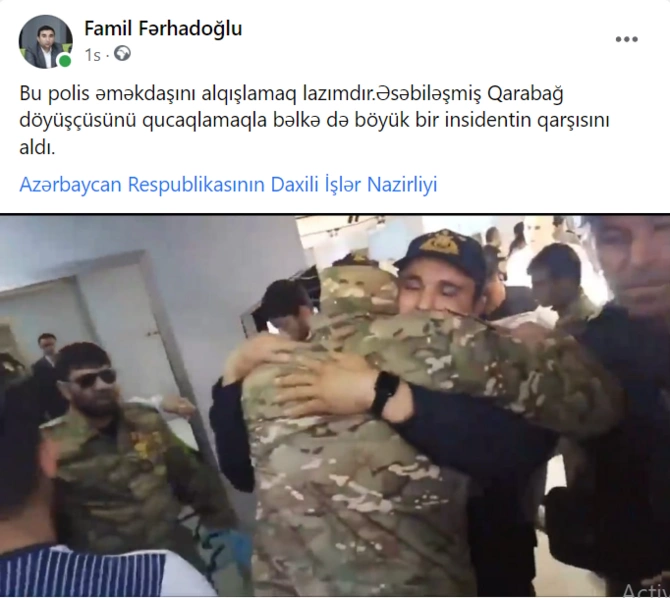Azərbaycanda polis əməkdaşının bu addımı alqışlandı — FOTOLAR
