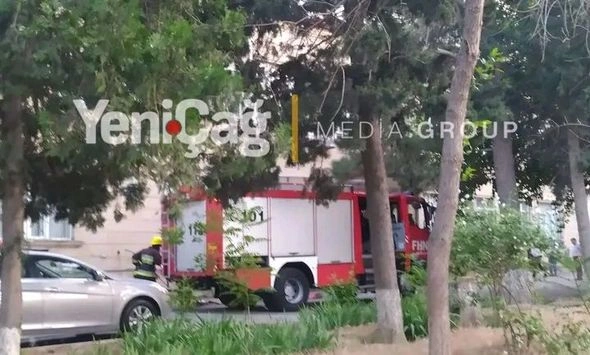 AMEA-nın institutunda YANĞIN — FOTO