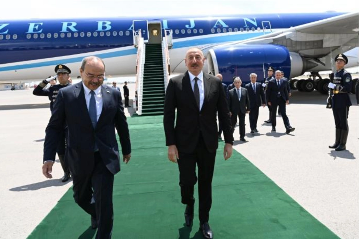 İlham Əliyev Özbəkistana dövlət səfərinə getdi — FOTOLAR