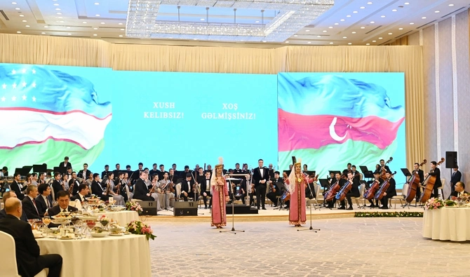 Şavkat Mirziyoyev tərəfindən İlham Əliyevin şərəfinə qəbul təşkil edildi — FOTOLAR (YENİLƏNDİ)