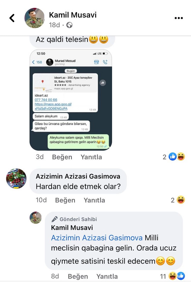 Fəzail Ağamalının keçmiş rəqibi parlamentə gilas göndərir — FOTOFAKT
