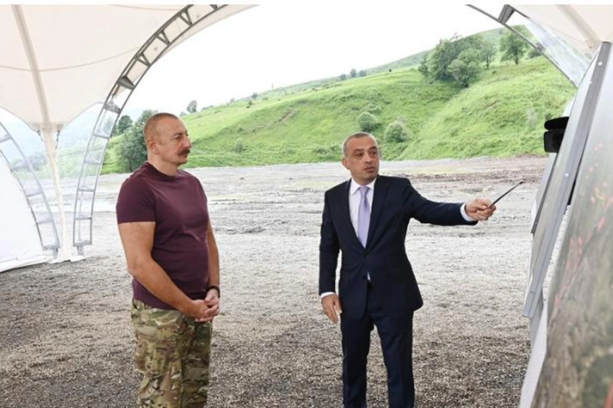 İlham Əliyev Laçında “Həkəriçay” su anbarı layihəsi ilə tanış oldu — FOTO
