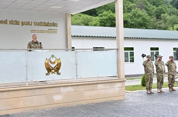 Prezident Kəlbəcərdə “N” saylı hərbi hissənin açılışında iştirak etdi — FOTOLAR