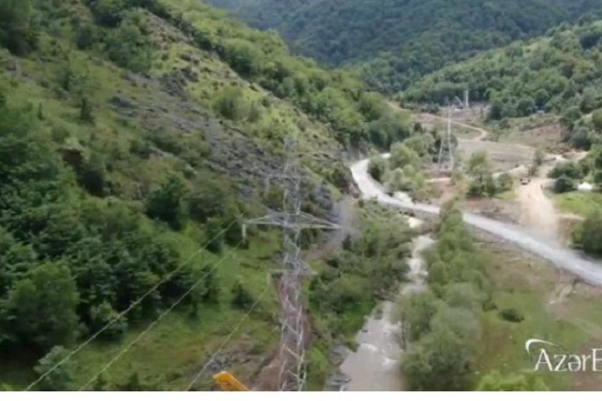 Kəlbəcərdən Laçına çəkilən elektrik xətti — VİDEO