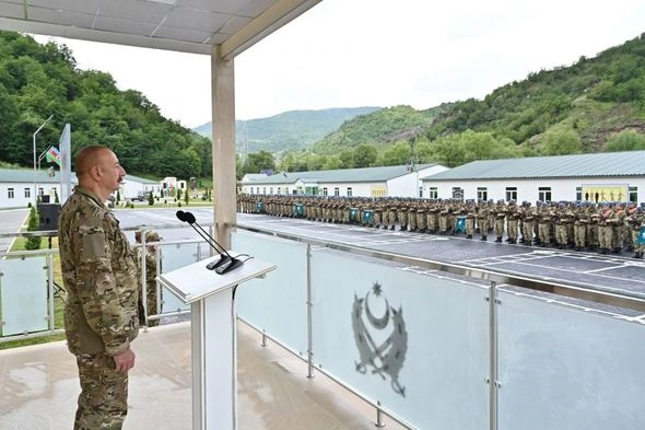Prezident Kəlbəcərdə “N” saylı hərbi hissənin açılışında iştirak etdi — FOTOLAR