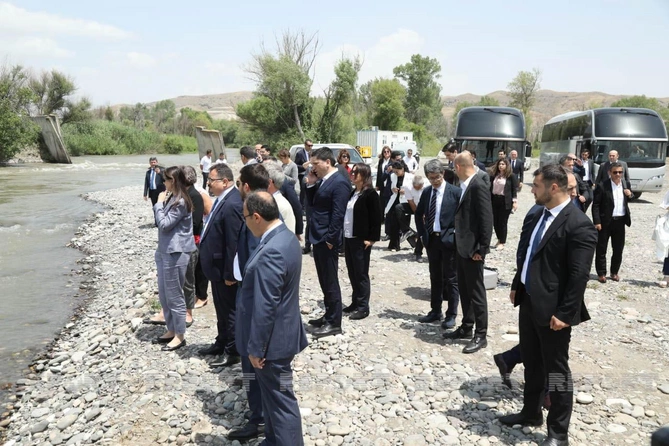 Diplomatlar və beynəlxalq ekspertlər Həkəri çayına forel balıqları buraxdılar — FOTOLAR