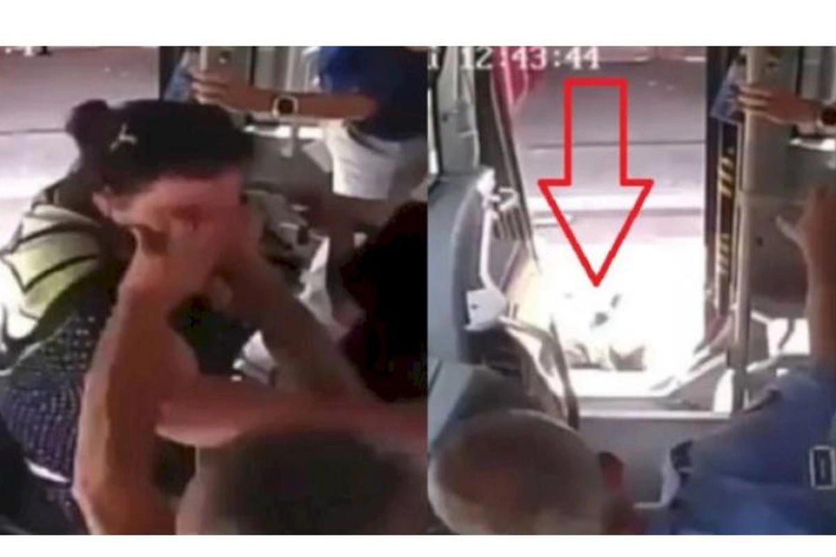Sumqayıtda qadını itələyən sürücü saxlanıldı — VİDEO