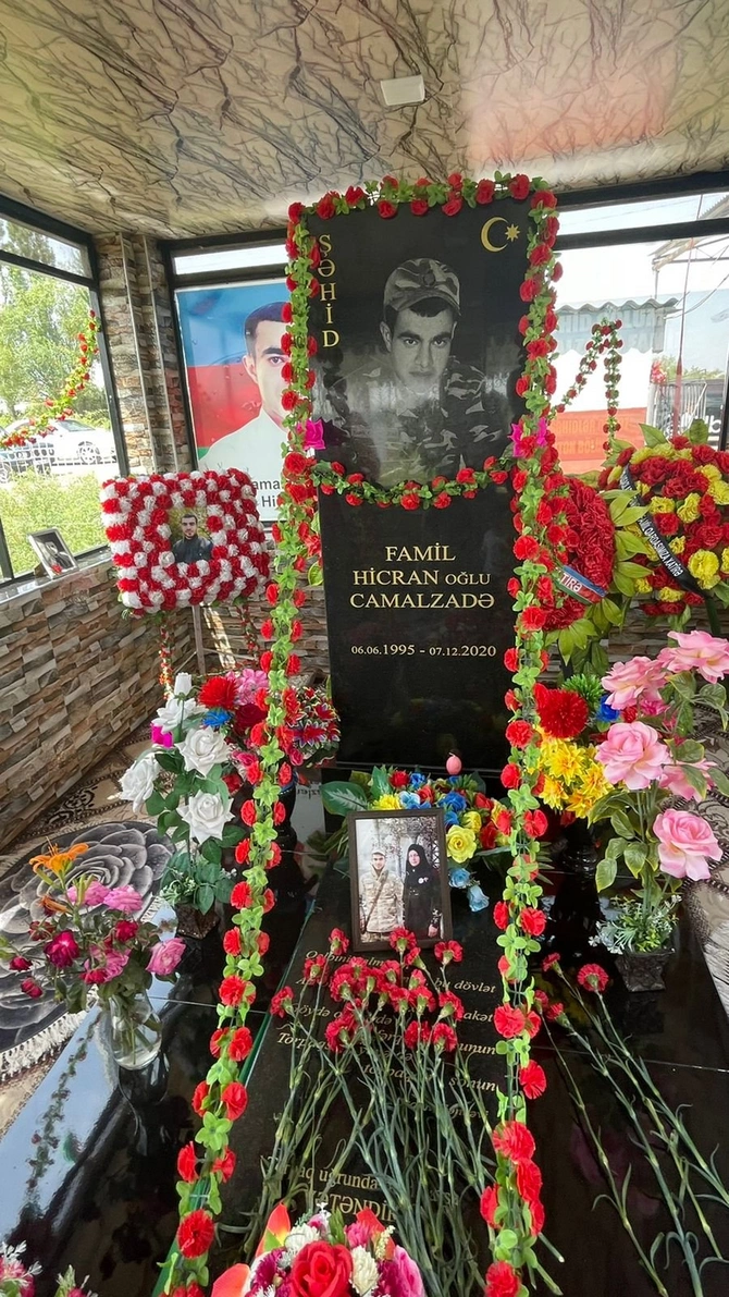 Salyanda Vətən Müharibəsi şəhidinin məzarı ziyarət olundu — FOTOLAR