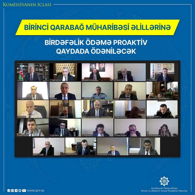 I Qarabağ müharibəsi əlillərinə birdəfəlik ödəmələr hansı qaydada təyin olunacaq?