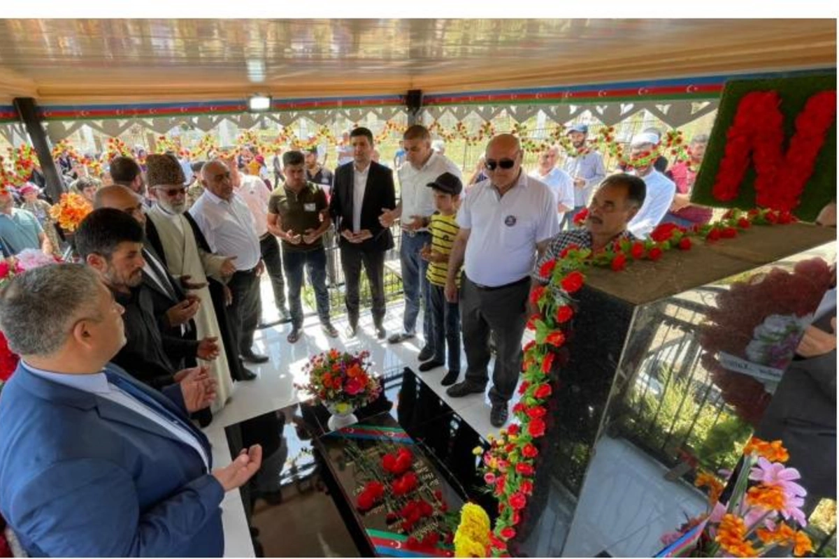 Salyanda Vətən Müharibəsi şəhidinin məzarı ziyarət olundu — FOTOLAR