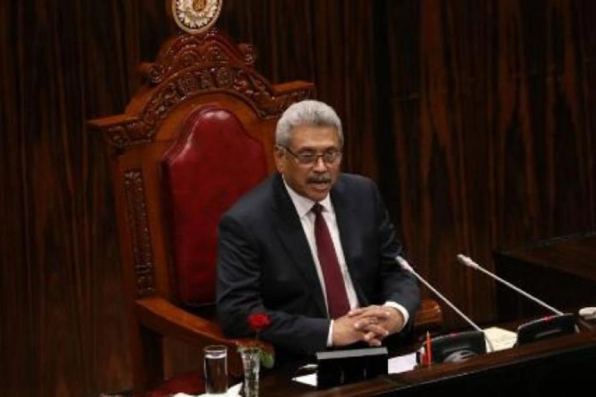 İqamətgahı ələ keçirildikdən sonra Şri-Lanka prezidentindən ilk SƏRƏNCAM