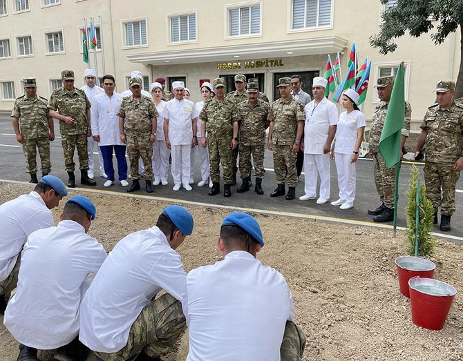 Zakir Həsənov Xocavənddə hərbi hospitalın açılışında — VİDEO Zakir Həsənov Xocavənddə hərbi hospitalın açılışında — VİDEO