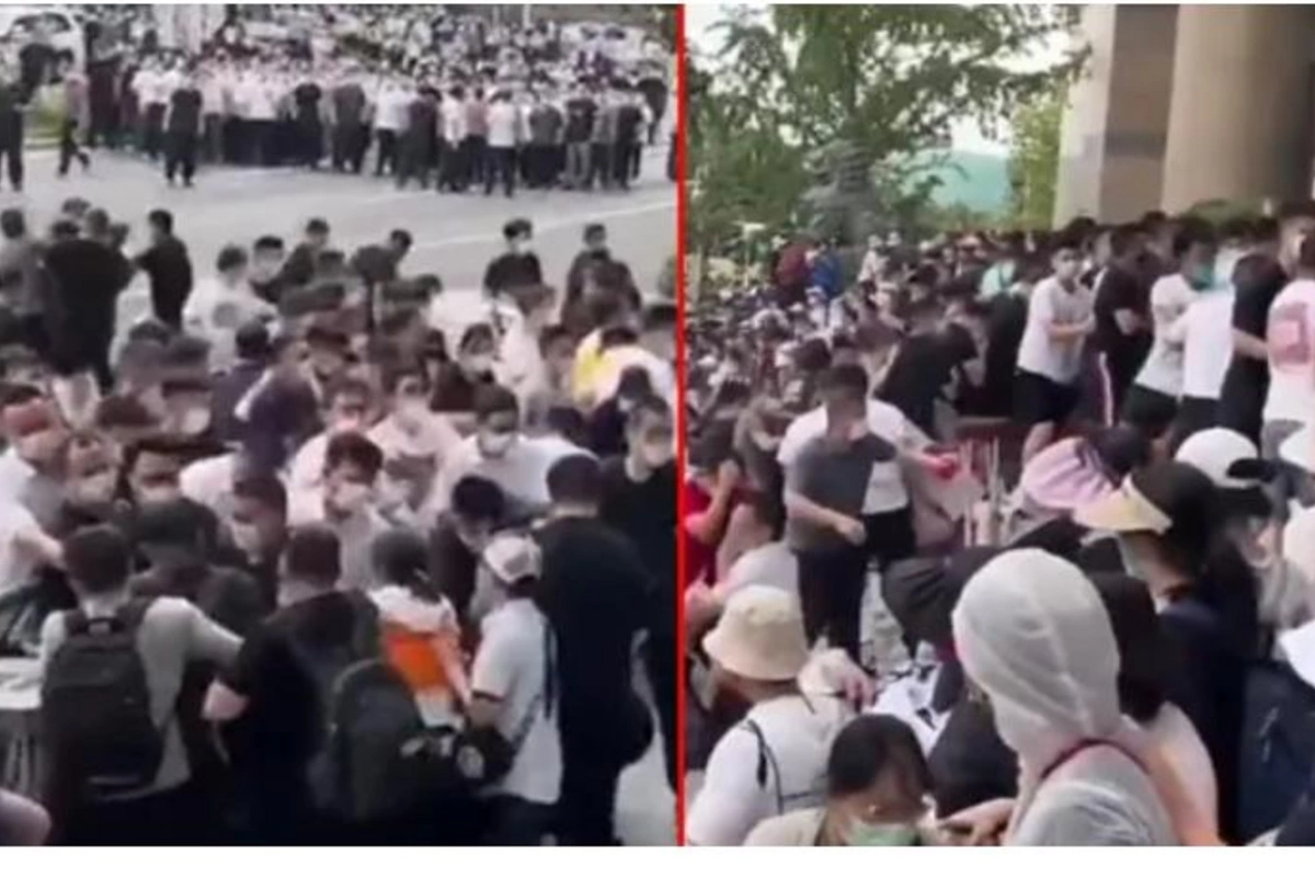 Aylardır pul ala bilməyən minlərlə çinli banka hücum etdi