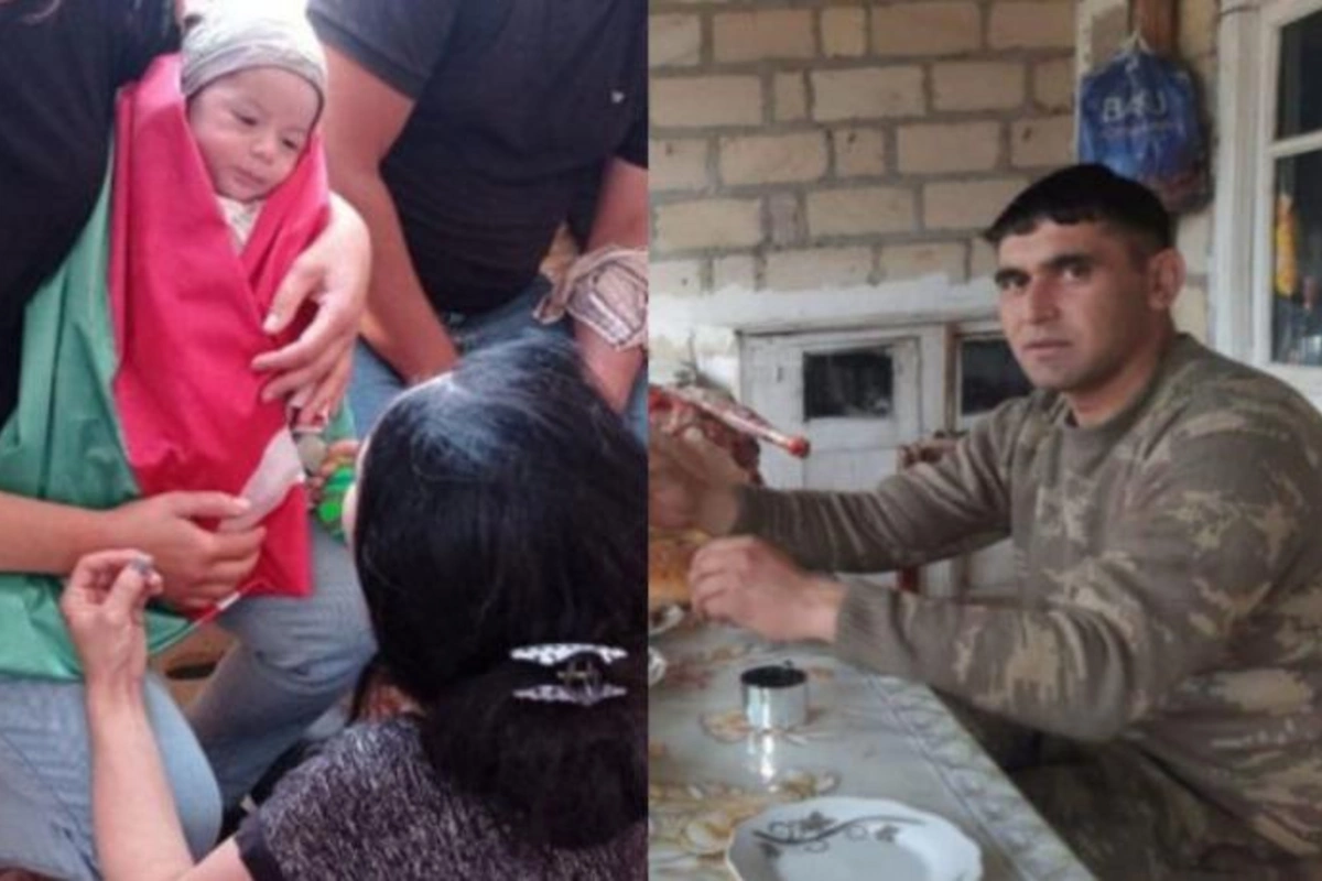 Qəzada həlak olan hərbçimizin 4 aylıq oğlu yadigar qaldı — FOTO