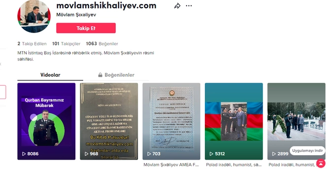 Həbsdə olan general özünə “Tik-Tok” açdı: Saytı və youtube səhifəsi də var — FOTO