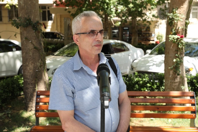 Yasamalda Açıq mikrofon aksiyası...— FOTOLAR