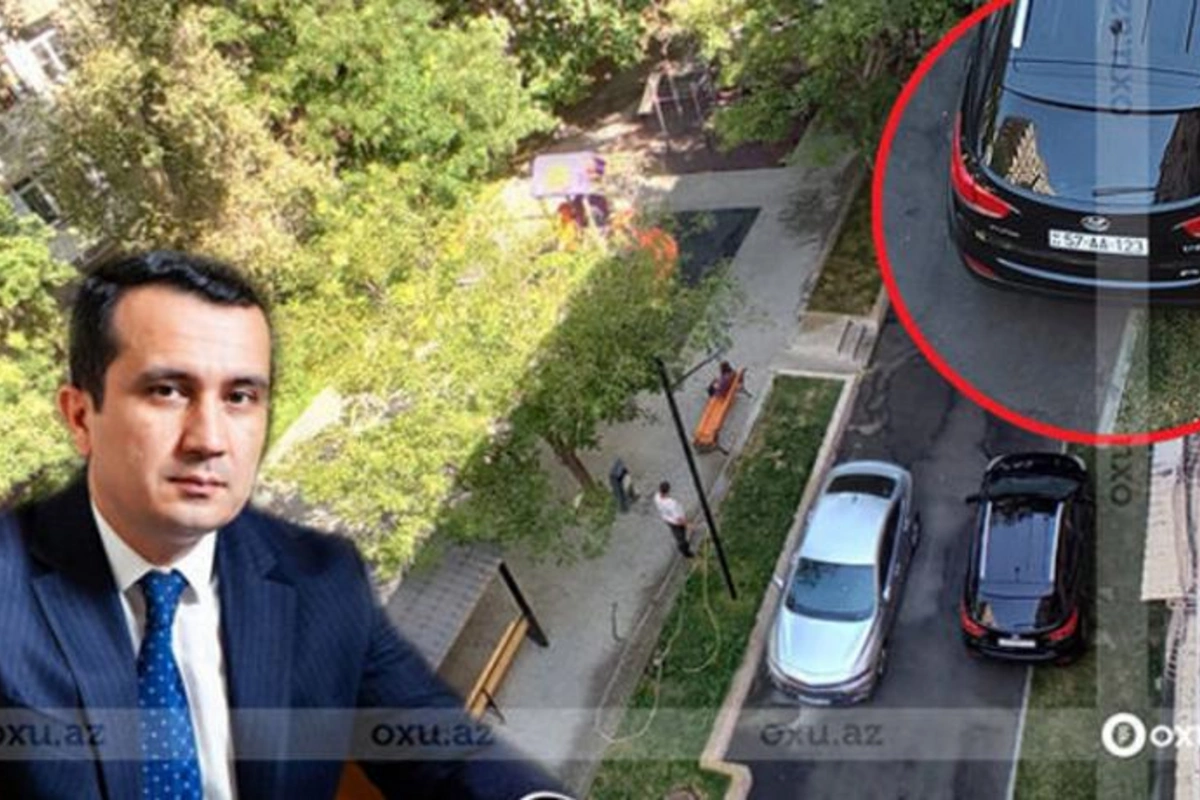 İcra başçısının maşını yaşıllıqları məhv edir — FOTO