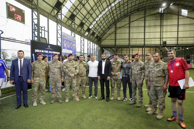 Protezlə təmin edilmiş qazilər futbol oynadı — FOTOLAR