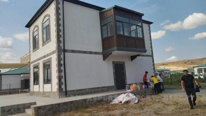 Ağalı kəndinə köçürülən əhali yeni tikilən evlərdə yerləşdirildi — FOTOLAR