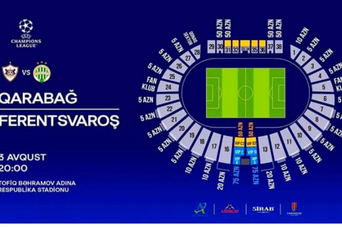 “Qarabağ”ın oyununa ilk gündə 20 min bilet satılıb