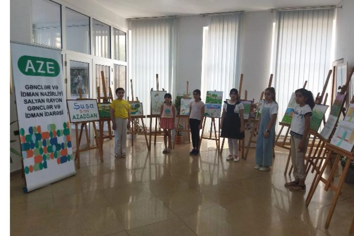 Salyanda “Şuşa sən azadsan” adlı rəsm sərgisi keçirildi — FOTOLAR