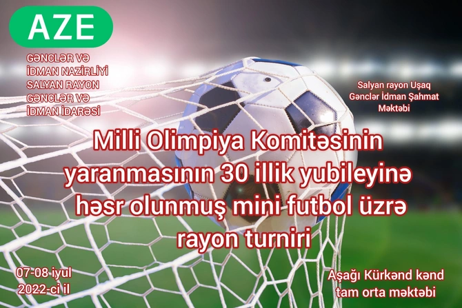 Salyanda yeniyetmələr arasında mini futbol üzrə rayon turniri keçirildi — FOTOLAR Salyanda yeniyetmələr arasında mini futbol üzrə rayon turniri keçirildi — FOTOLAR