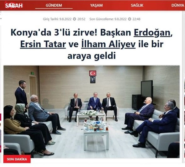 İlham Əliyevin Konyaya səfəri Türkiyə mediası tərəfindən geniş işıqlandırıldı — FOTOLAR