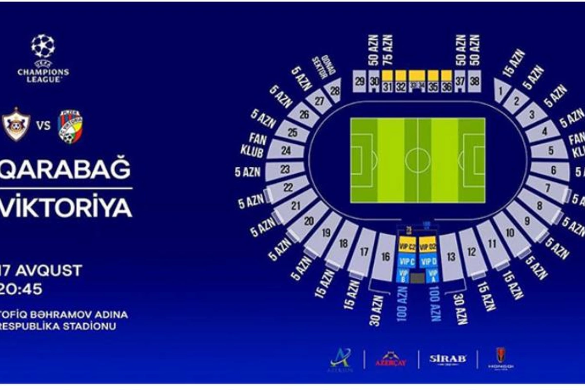 “Qarabağ”-“Viktoriya” matçına 15 min bilet satıldı