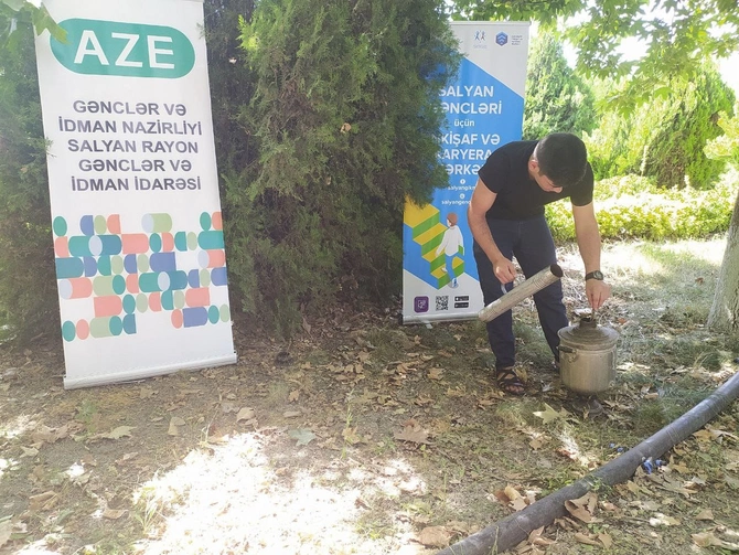 Salyanda gənclərin günərzi yay istirahət düşərgəsi təşkil olundu — FOTOLAR