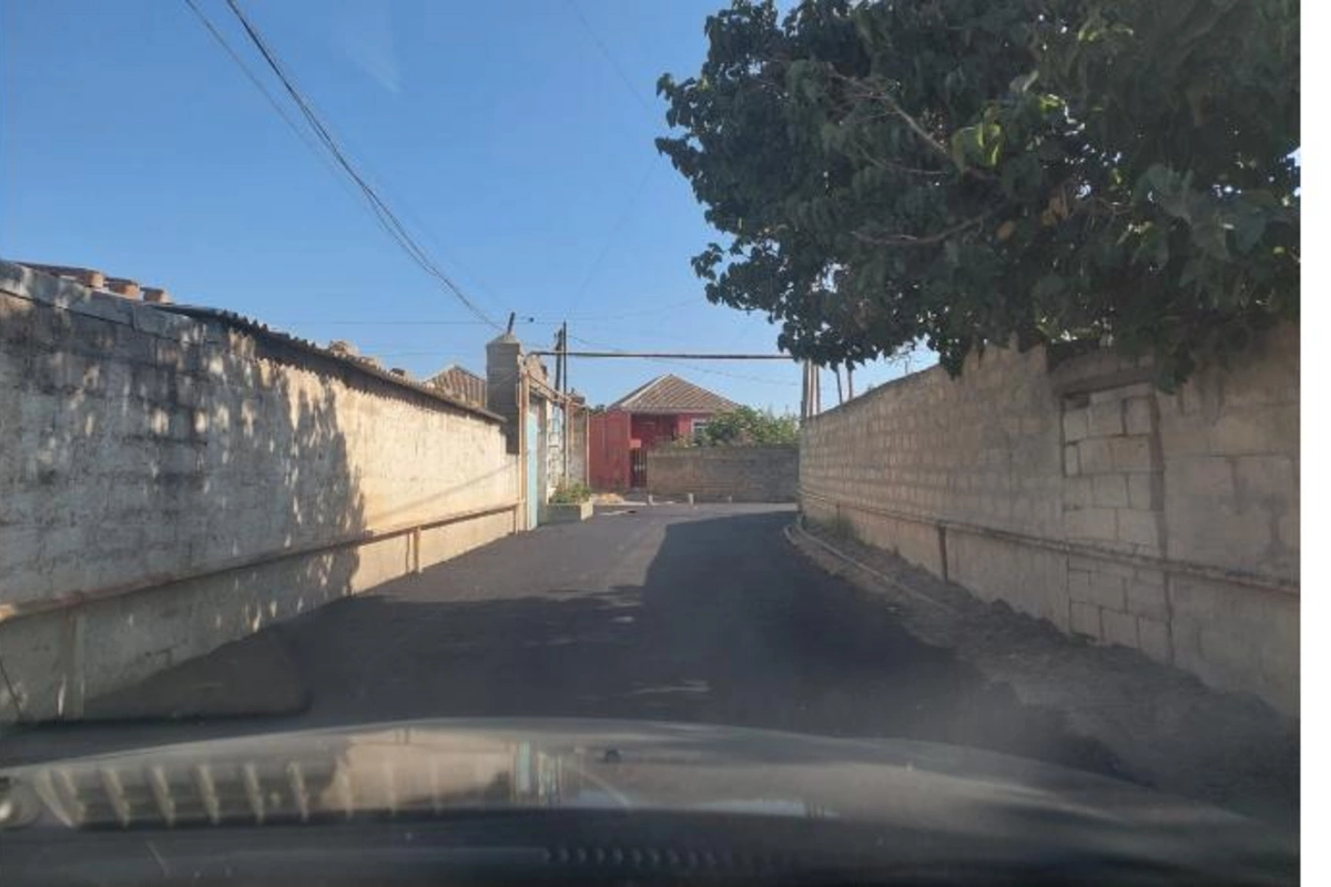Abşeronda şəhidin ailəsinin istəyi ilə yaşadıqları küçə asfaltlandı — FOTOLAR