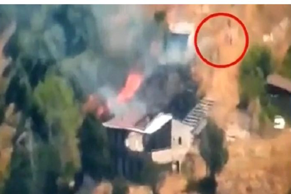 Laçını tərk edən ermənilər ərazilərimizi belə yandırır — VİDEO