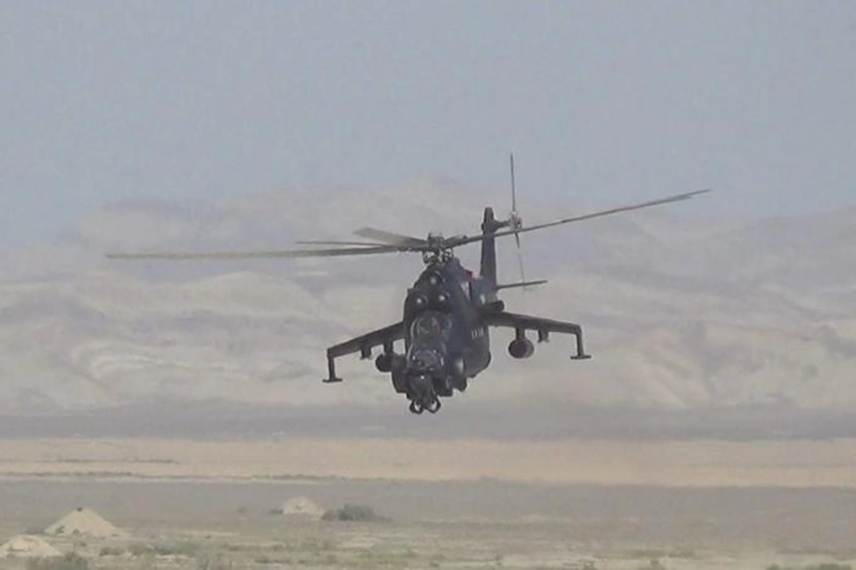 Azərbaycan Ordusunun helikopterləri təlimdə — VİDEO