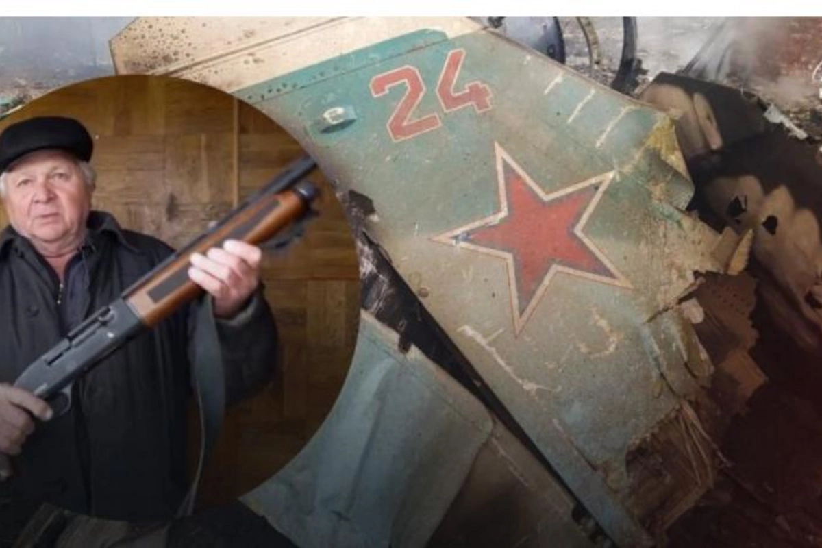 Pensiyaçı ov tüfəngi ilə Rusiyanın “Su-34” qırıcısını vurub saldı... — VİDEO