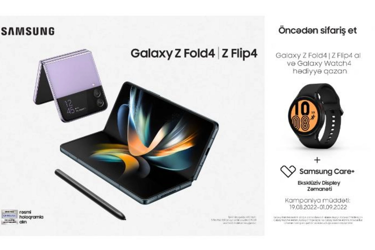 Galaxy Z Fold4 və Galaxy Z Flip4 öncədən sifariş et!