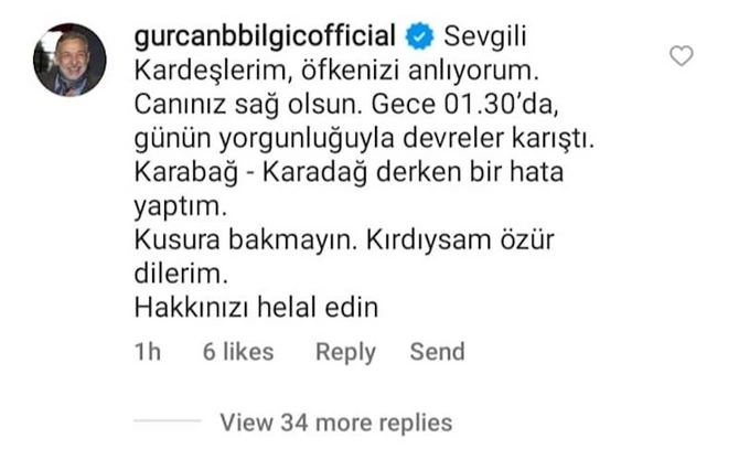 Türkiyəli jurnalist Qarabağa görə üzr istədi — Yenilənib/FOTO+VİDEO