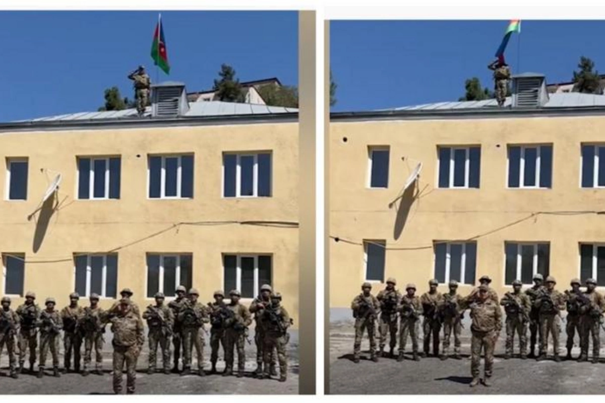 Laçının mərkəzində Azərbaycanın Dövlət Bayrağı ucaldıldı — VİDEO