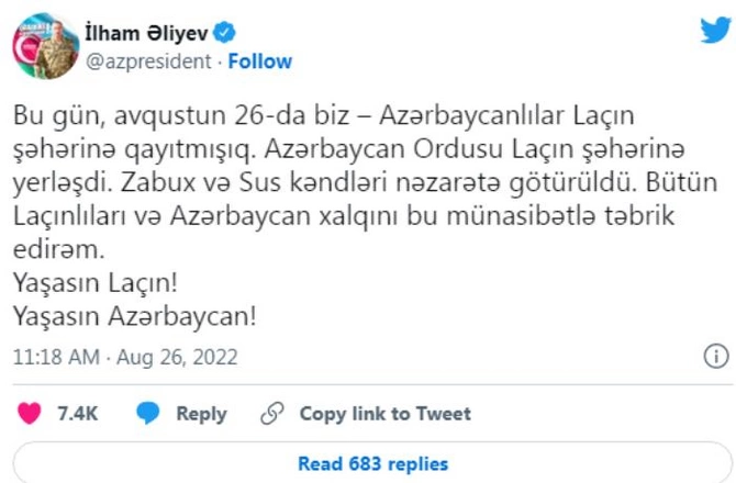 Azərbaycanın Laçın vaxtları: nəyi, necə və nə vaxt etməyin zamanı... Azərbaycanın Laçın vaxtları: nəyi, necə və nə vaxt etməyin zamanı...