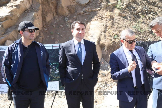 Xarici diplomatlar Əhmədbəyli-Füzuli-Şuşa avtomobil yolunda görülən işlərlə tanış oldu — FOTOLAR